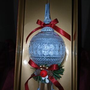 Vintage Elegant Crystal Look Holiday Tree Topper